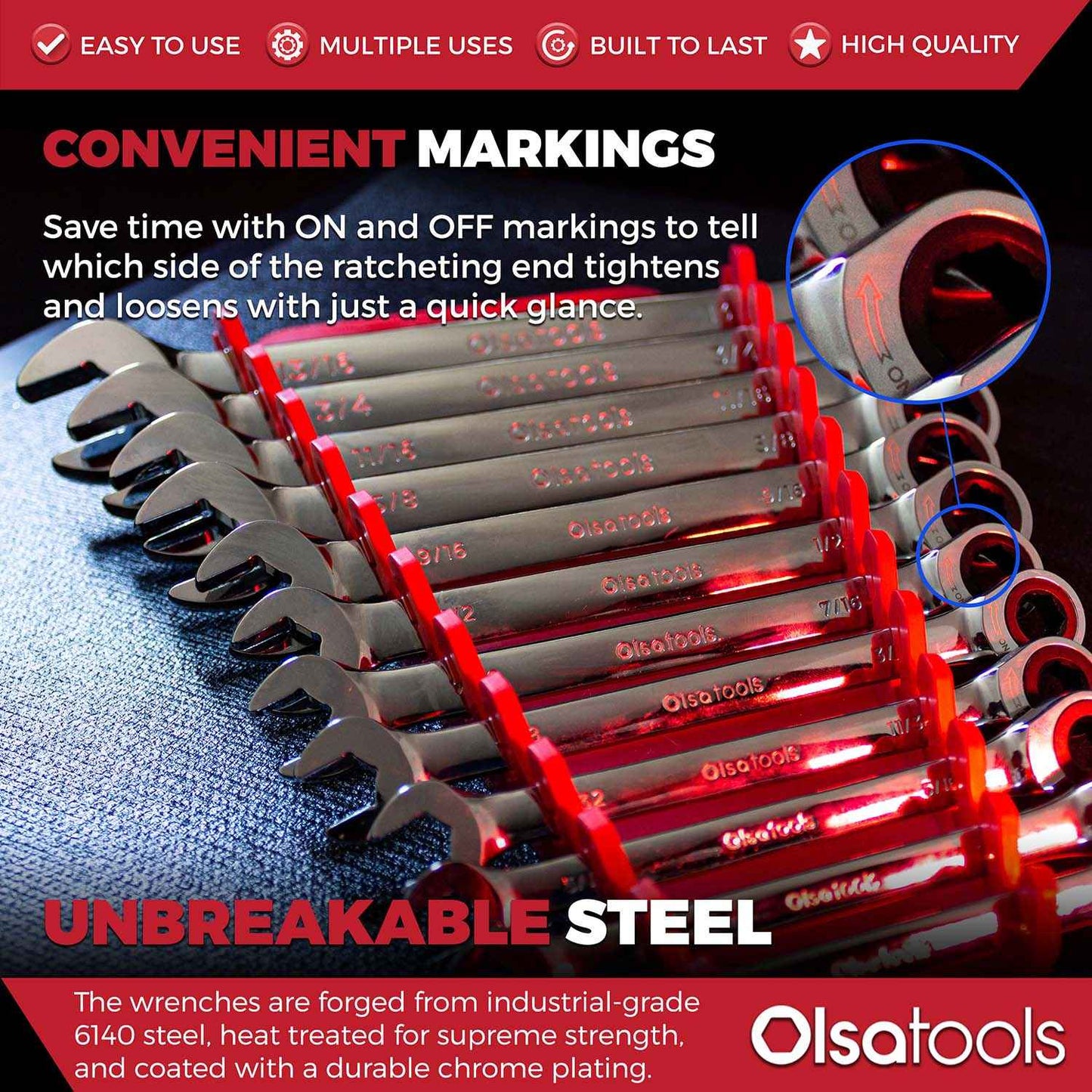 120 Tooth Ratcheting Wrench Set
