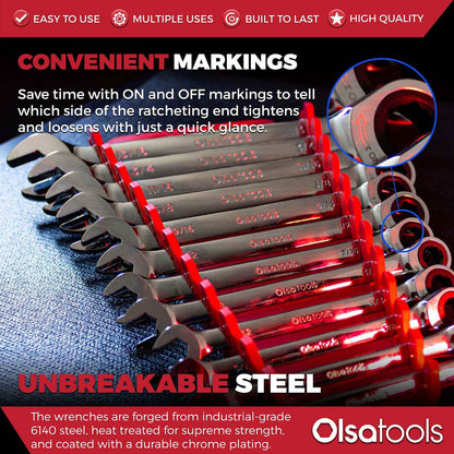 120 Tooth Ratcheting Wrench Set