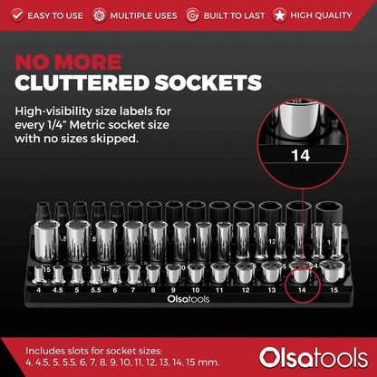 3-Row Magnetic Socket Holder