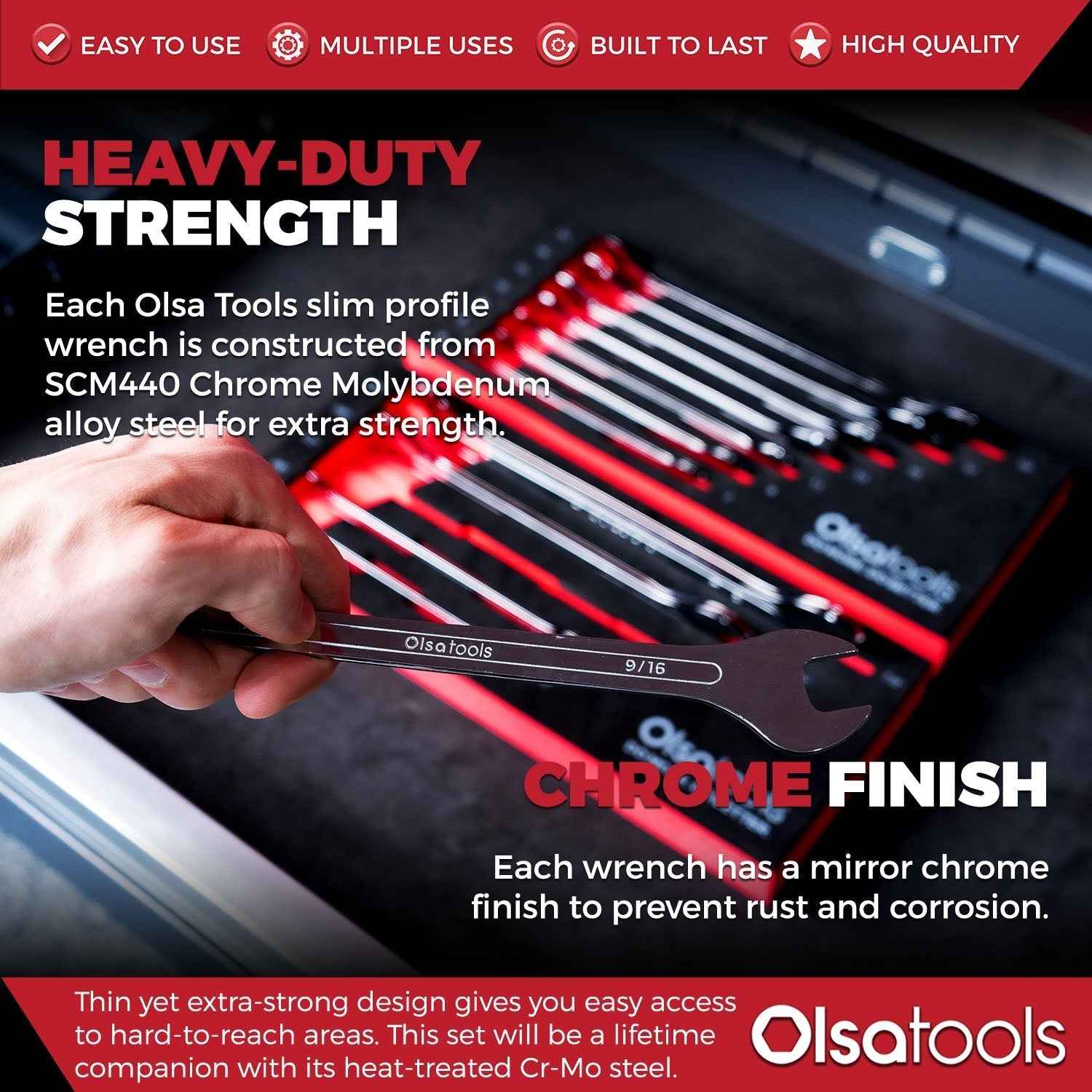 Slim Profile Wrench Set
