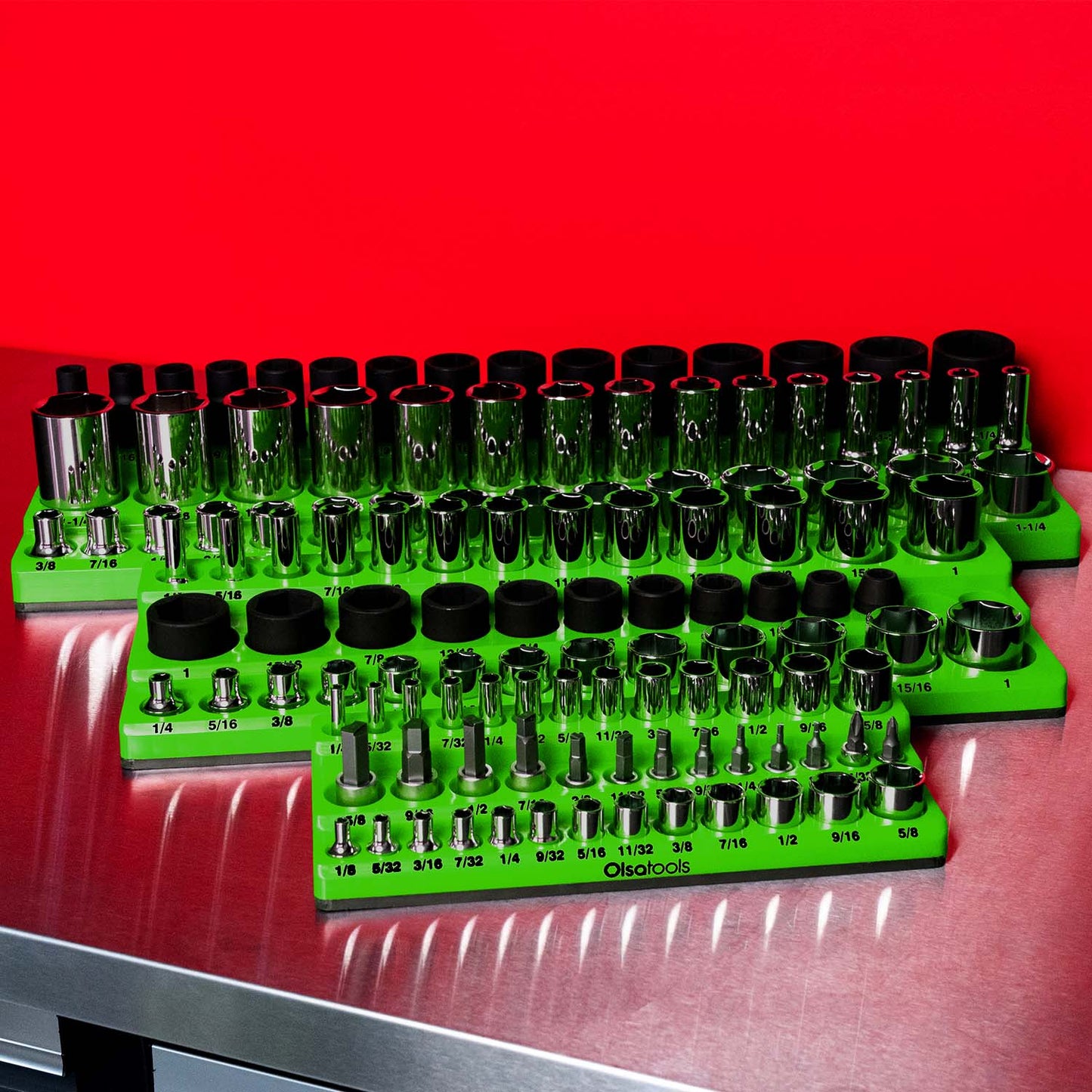 3-Row Magnetic Socket Holder