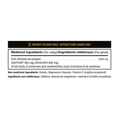 Omega-3 Fish Oil Supplement with EPA and DHA for Heart and Brain Health