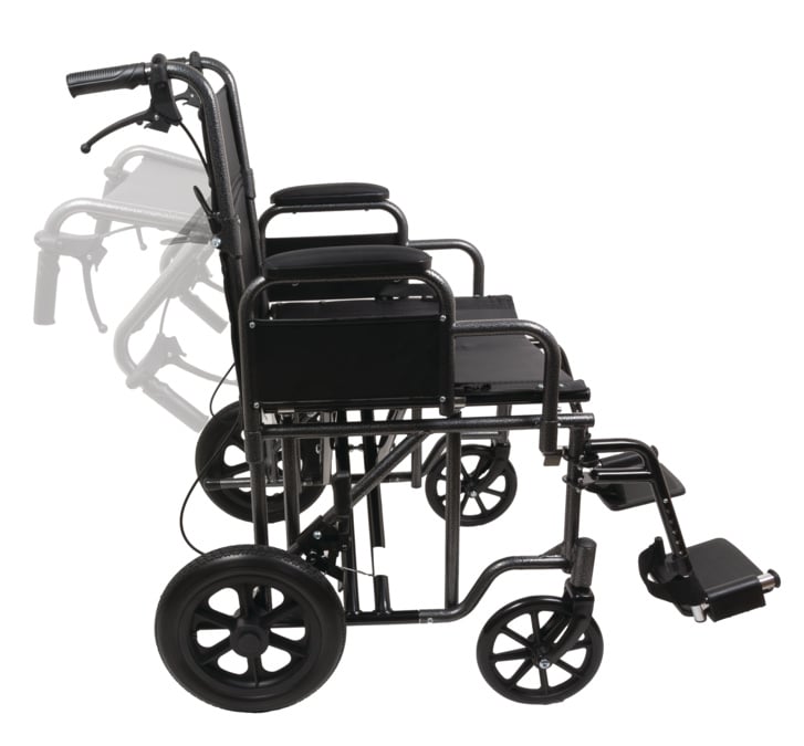ProBasics TCS221612SV Bariatric Steel Transport Chair | 22 in 400 lb Canada
