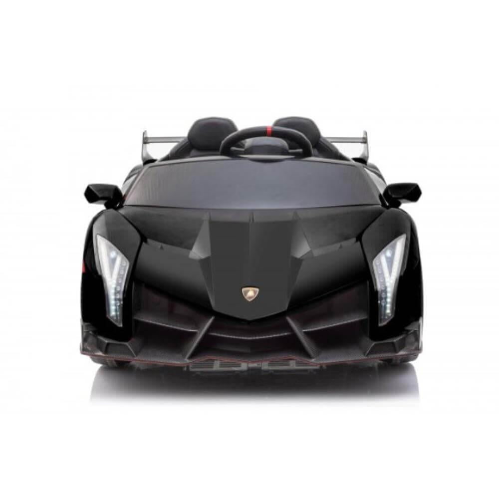 12V Black Lamborghini Veneno 4X4 Limited Edition Ride-on Car W/ EVA Rubber Wheels, Bluetooth & RC