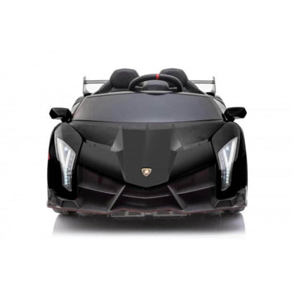 12V Black Lamborghini Veneno 4X4 Limited Edition Ride-on Car W/ EVA Rubber Wheels, Bluetooth & RC