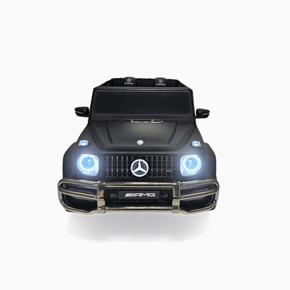 24V Exclusive Matte Black Mercedes Benz G63 2-Seater 4x4 Kids' Ride-on SUV W/ EVA Wheels, Leather Seats, Light-up Logo, BT & RC