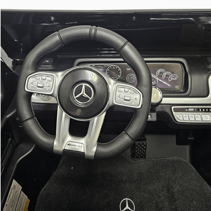 24V Exclusive Matte Black Mercedes Benz G63 2-Seater 4x4 Kids' Ride-on SUV W/ EVA Wheels, Leather Seats, Light-up Logo, BT & RC