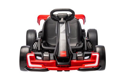 24V Red Newest Upgraded Audi Drifting Go Kart W/ 180° Drift, Bluetooth Music & Lights