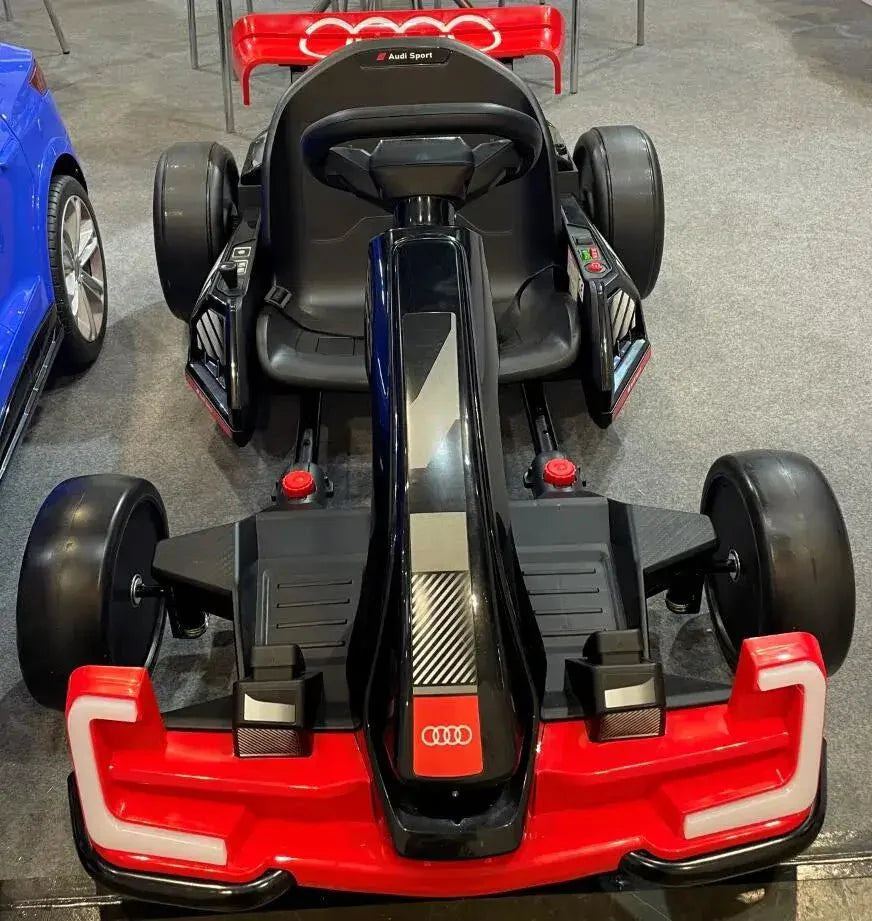 24V Red Newest Upgraded Audi Drifting Go Kart W/ 180° Drift, Bluetooth Music & Lights
