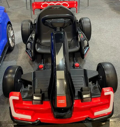 24V Red Newest Upgraded Audi Drifting Go Kart W/ 180° Drift, Bluetooth Music & Lights