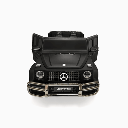 24V Exclusive Matte Black Mercedes Benz G63 2-Seater 4x4 Kids' Ride-on SUV W/ EVA Wheels, Leather Seats, Light-up Logo, BT & RC
