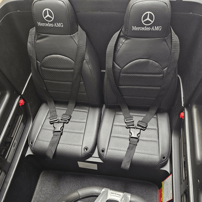 24V Exclusive Matte Black Mercedes Benz G63 2-Seater 4x4 Kids' Ride-on SUV W/ EVA Wheels, Leather Seats, Light-up Logo, BT & RC