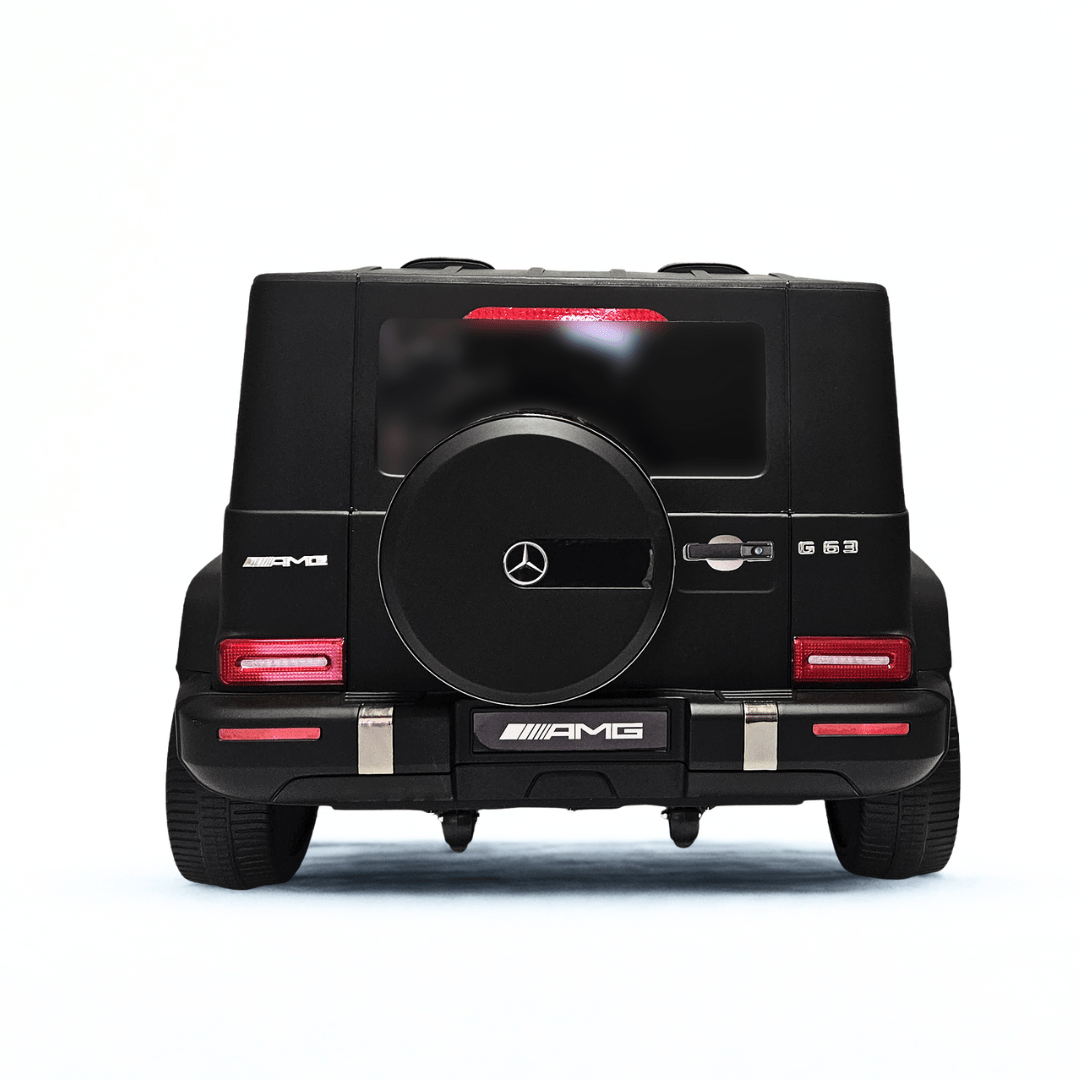 24V Exclusive Matte Black Mercedes Benz G63 2-Seater 4x4 Kids' Ride-on SUV W/ EVA Wheels, Leather Seats, Light-up Logo, BT & RC