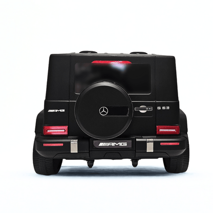 24V Exclusive Matte Black Mercedes Benz G63 2-Seater 4x4 Kids' Ride-on SUV W/ EVA Wheels, Leather Seats, Light-up Logo, BT & RC