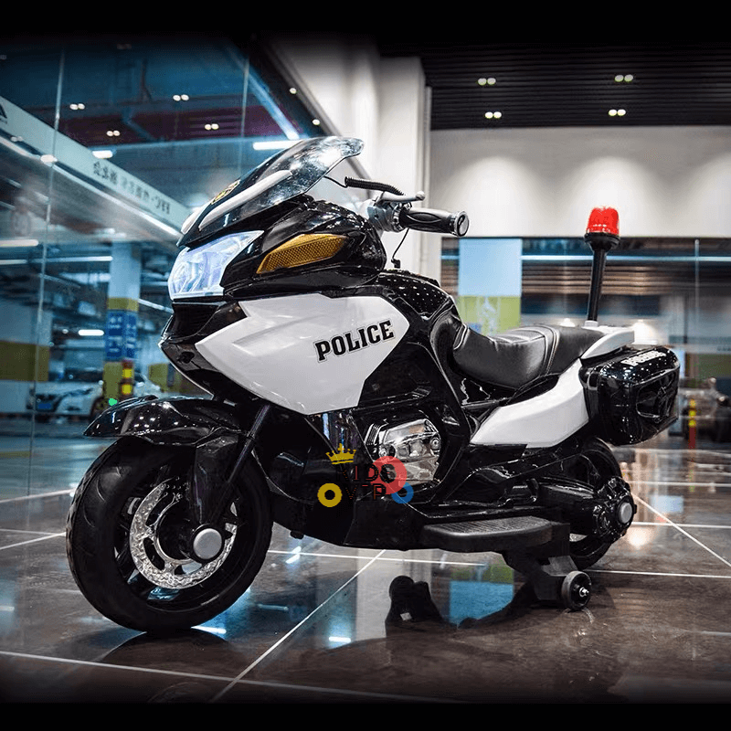 24V Police Officer Edition Kids' Motorcycle W/ Rubber Wheels, Emergency Siren, Lights & Music