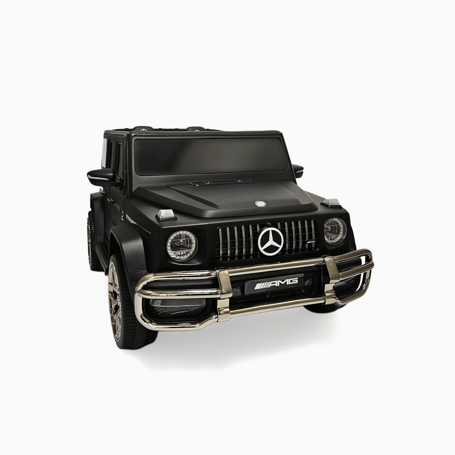 24V Exclusive Matte Black Mercedes Benz G63 2-Seater 4x4 Kids' Ride-on SUV W/ EVA Wheels, Leather Seats, Light-up Logo, BT & RC