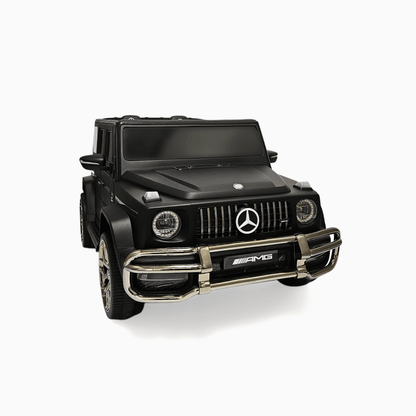 24V Exclusive Matte Black Mercedes Benz G63 2-Seater 4x4 Kids' Ride-on SUV W/ EVA Wheels, Leather Seats, Light-up Logo, BT & RC