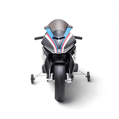 12V Blue BMW HP4 Kids' Super Motorcycle W/ EVA Rubber Wheels, Music & Lights