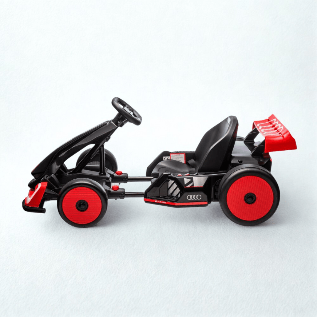 24V Red Newest Upgraded Audi Drifting Go Kart W/ 180° Drift, Bluetooth Music & Lights