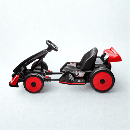 24V Red Newest Upgraded Audi Drifting Go Kart W/ 180° Drift, Bluetooth Music & Lights