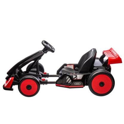 24V Red Newest Upgraded Audi Drifting Go Kart W/ 180° Drift, Bluetooth Music & Lights