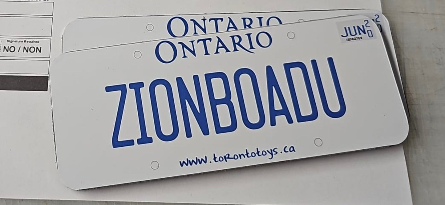 custom license plate for kids