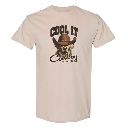 T-shirt "Cool it cowboy" imprimé