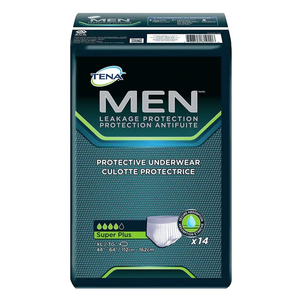 TENA MEN Maximum Plus Premium Fit Incontinence Underwear, Heavy Absorbency