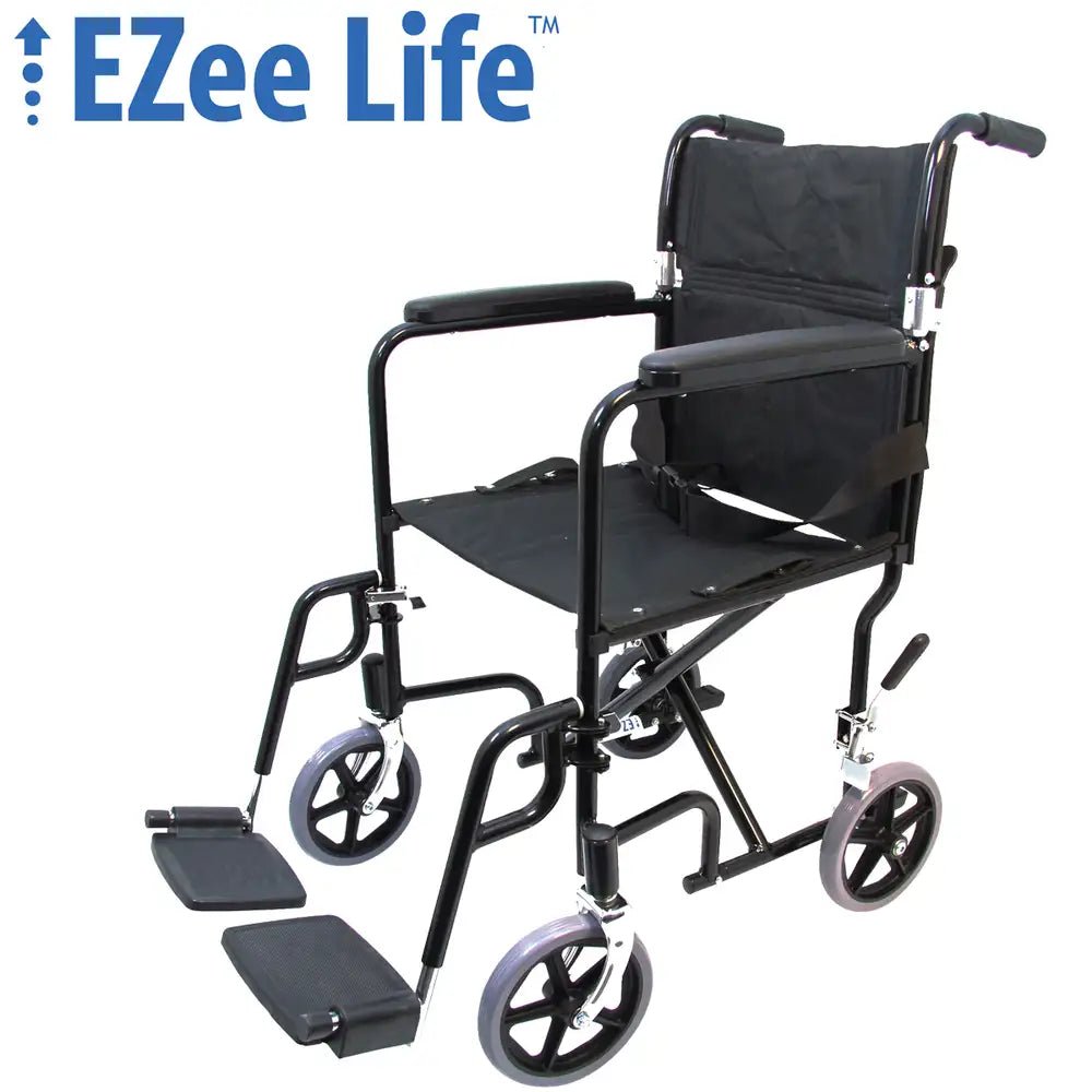 EZee Life CH1041 Lightweight Transport Chair | 17 x 16 in Seat Canada