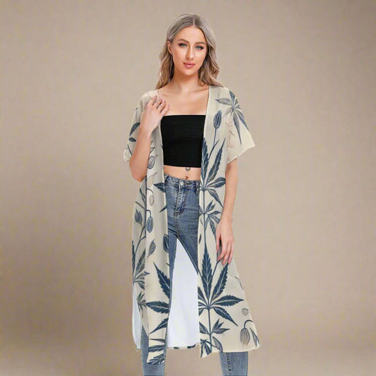 Soft Sativa Cardigan - Comfortable Short Sleeve Style