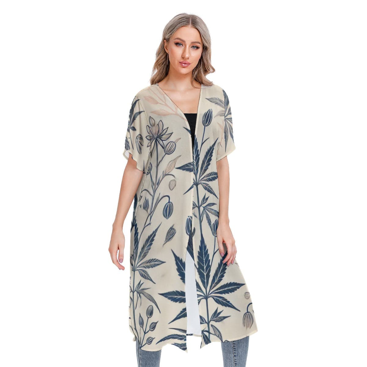 Soft Sativa Cardigan - Comfortable Short Sleeve Style