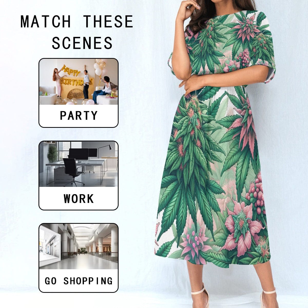 Pink Haze Dress with Pocket Waist for Effortless Style