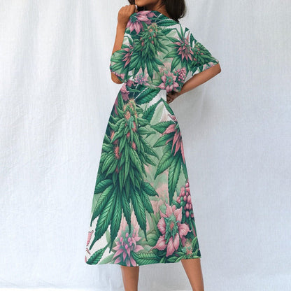 Pink Haze Dress with Pocket Waist for Effortless Style